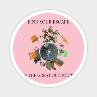 Find Your Escape in the Great Outdoors Camping Magnet